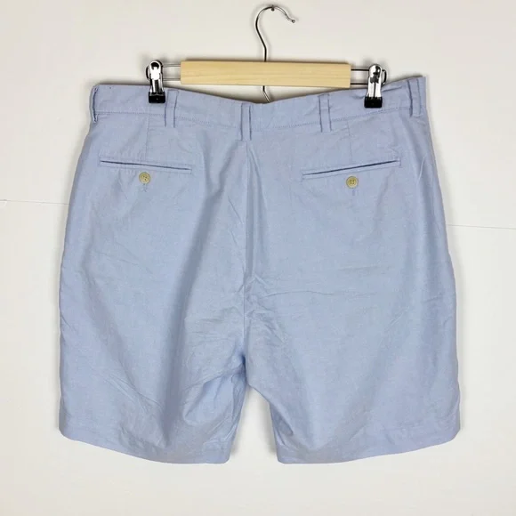Polo Ralph Lauren Shorts Men’s Size 36 Blue Flat Front Casual Preppy Cotton - Picture 2 of 5